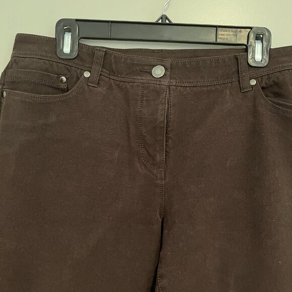 Chico's So Slimming Brown Jeans Size 2 Short Straight Leg Brown High Rise Jeans - Picture 4 of 9